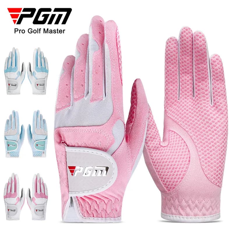 Golf Gloves PGM Women's Gloves in Microfiber Lycra Material with Anti-slip particles Cycling Gloves