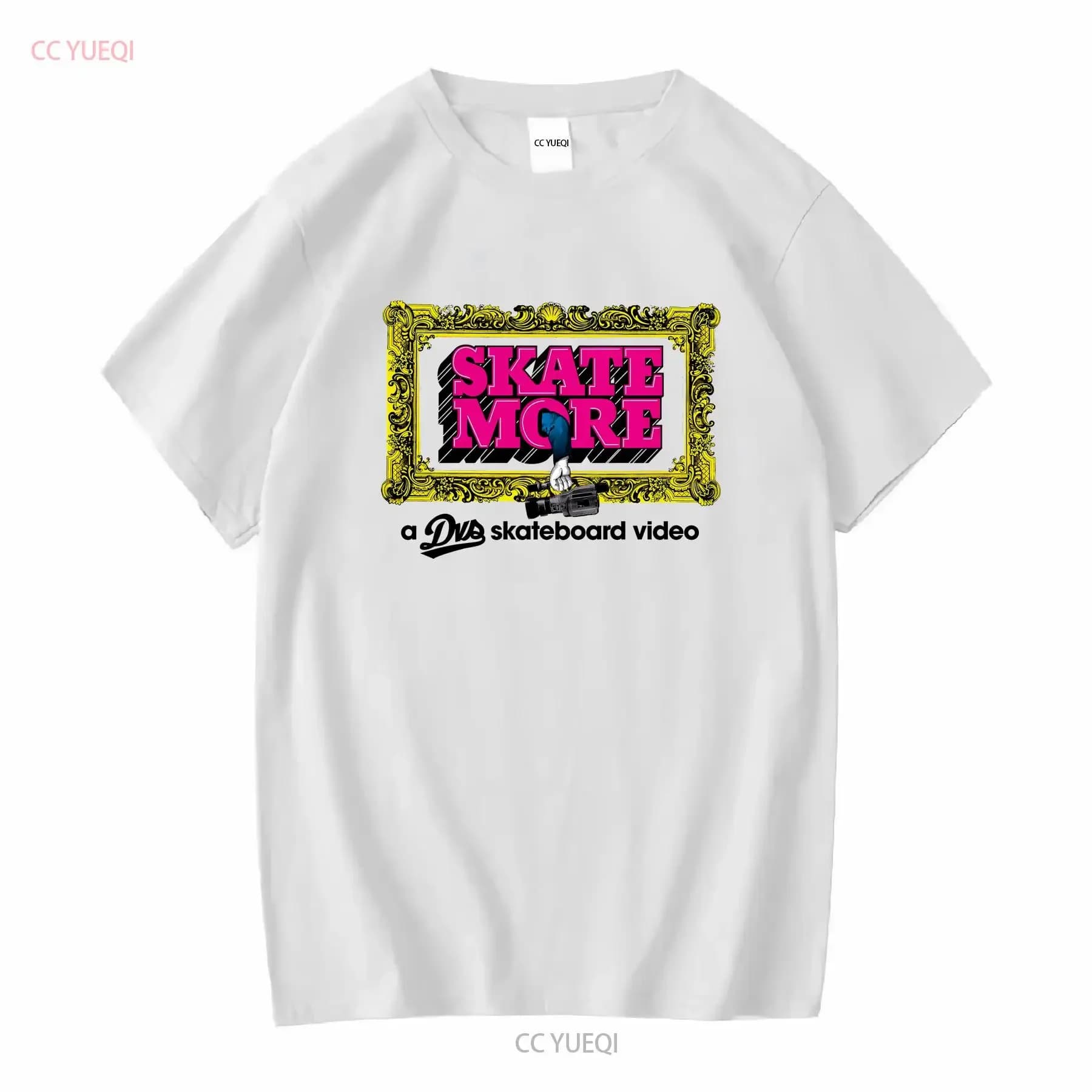 SKATE MORE a DVS SKATEBOARDING VIDEO FILM SKATER T SHIRT DESIGN long sleeves or vintage short dresses designer of washed fashion