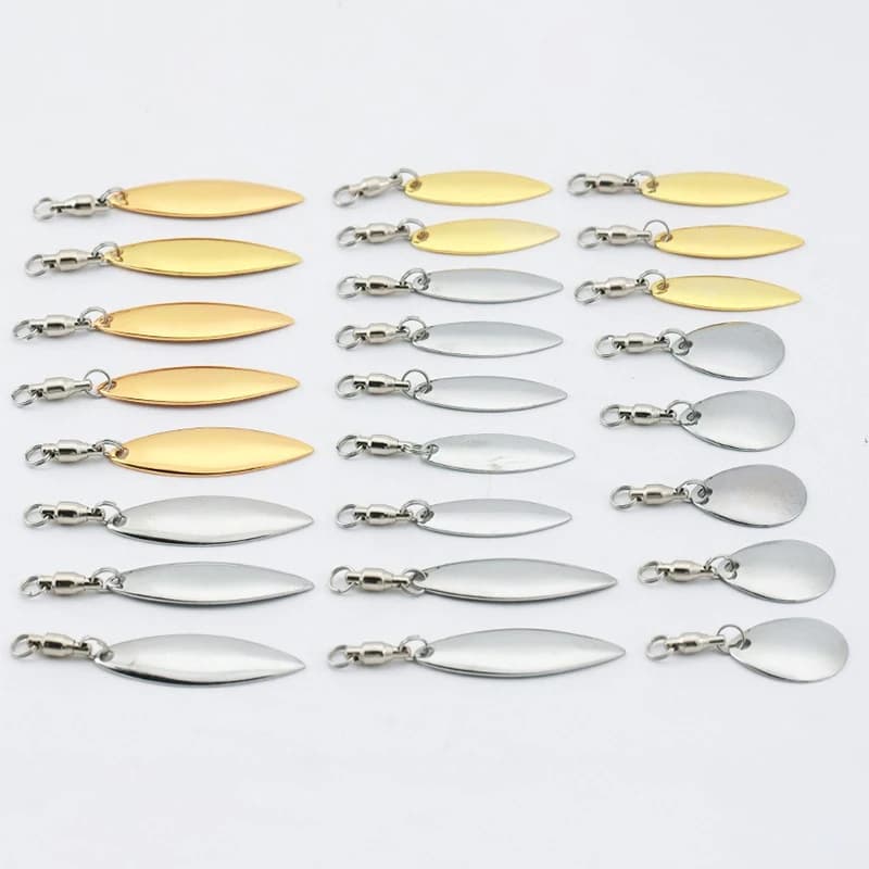 5-20 pz Richiamo FAI DA TE per Spinner Cucchiaio Esche Rane Vibrazione Riflettente Lamiera di Acciaio Inox Cucchiai Rumorosi Accessori Per la Pesca