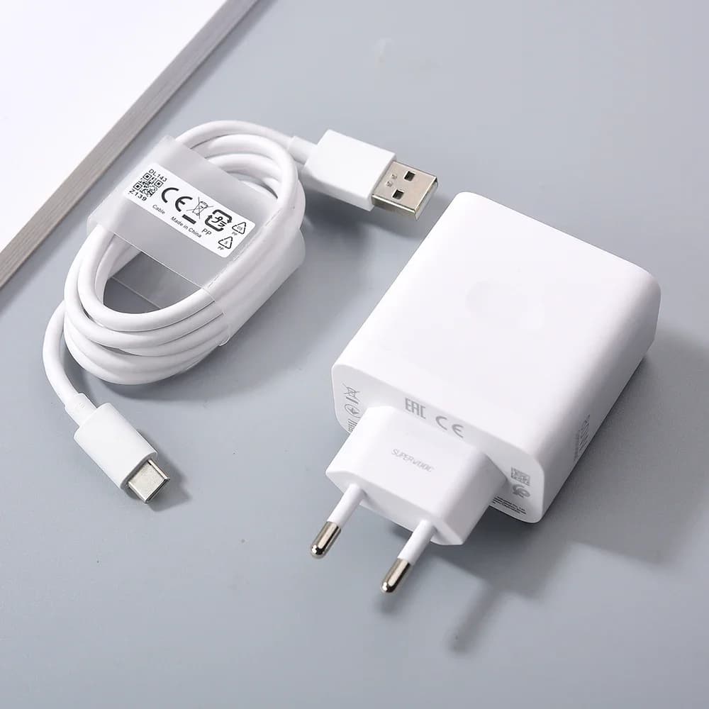 Per OPPO Reno 15 14 Pro 80W SuperVOOC Caricatore Adattatore di Alimentazione di Ricarica Veloce UE Cavo USB C Per OPPO Trova X5 X6 X7 X8 X9 Pro A6 A5