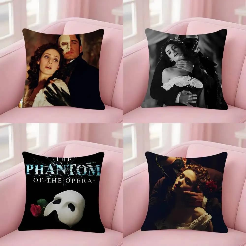 The P-Phantom Of The O-Opera Pillow Case Plush Fabric Soft Double Sided Print Sofa Cushion Cover Throw Pillow Covers