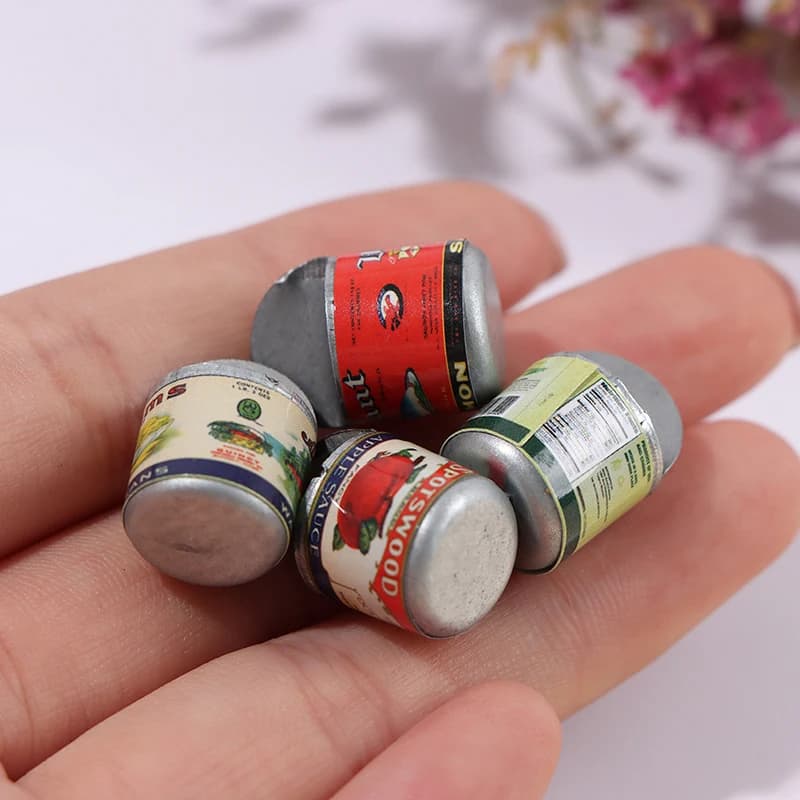 Vendita calda 4 pezzi di casa delle bambole in miniatura giocattolo bambola cibo cucina soggiorno accessori