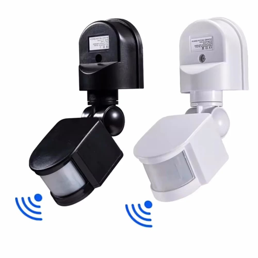 Sensore di Movimento 220V 110V 12V Rilevatore Automatico di Movimento a Infrarossi PIR 180° ° Interruttore per Luce Esterna Rotante con Sensore di Presenza Umana