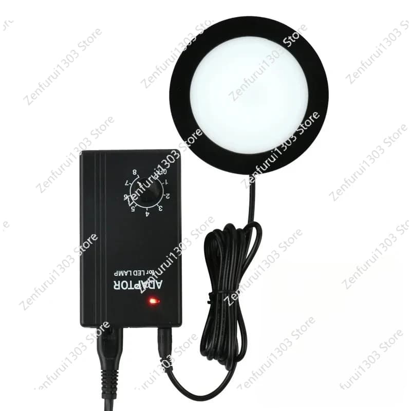 Lampada LED Ausiliaria da 9W per Microscopio, Sorgente Luminosa per Ispezioni Industriali, Compatibile con Microscopi Binoculari, Trinoculari e Stereo