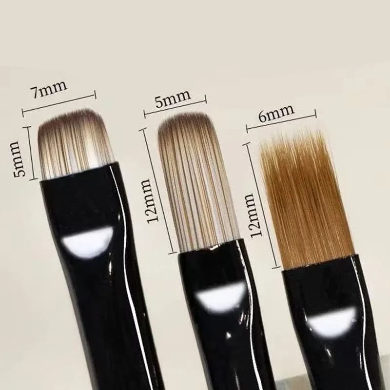 3Style Round Wood Handle Nail Ombre Brush Nail Art Painting Pen Brush UV Gel Polish Gradient Color Acrylic Nail Drawing Pen