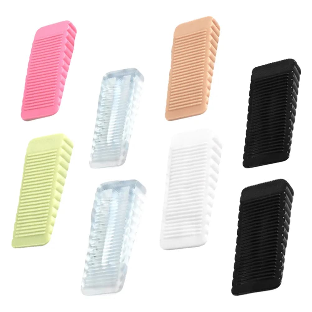 8Pcs Premium Rubber Door Stopper Wedge Anti-Slip Safety Door Stop Holder for Home Office Protection Wall Scratch Prevention