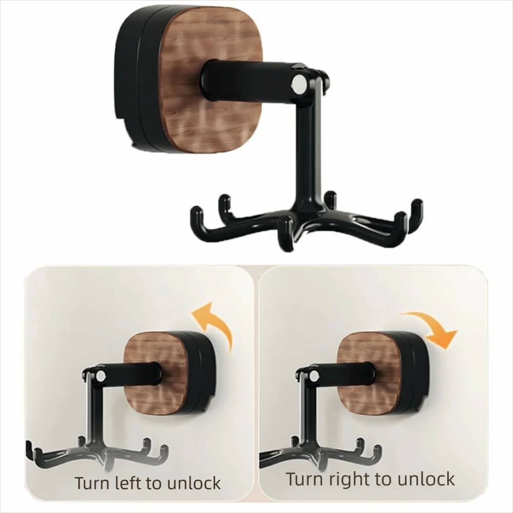 Ventosa 360 ° Gancio Girevole a 6 Artigli Stile Nordico, Porta Posate Impermeabile Salvaspazio, Organizzatore Appendibile per Posate
