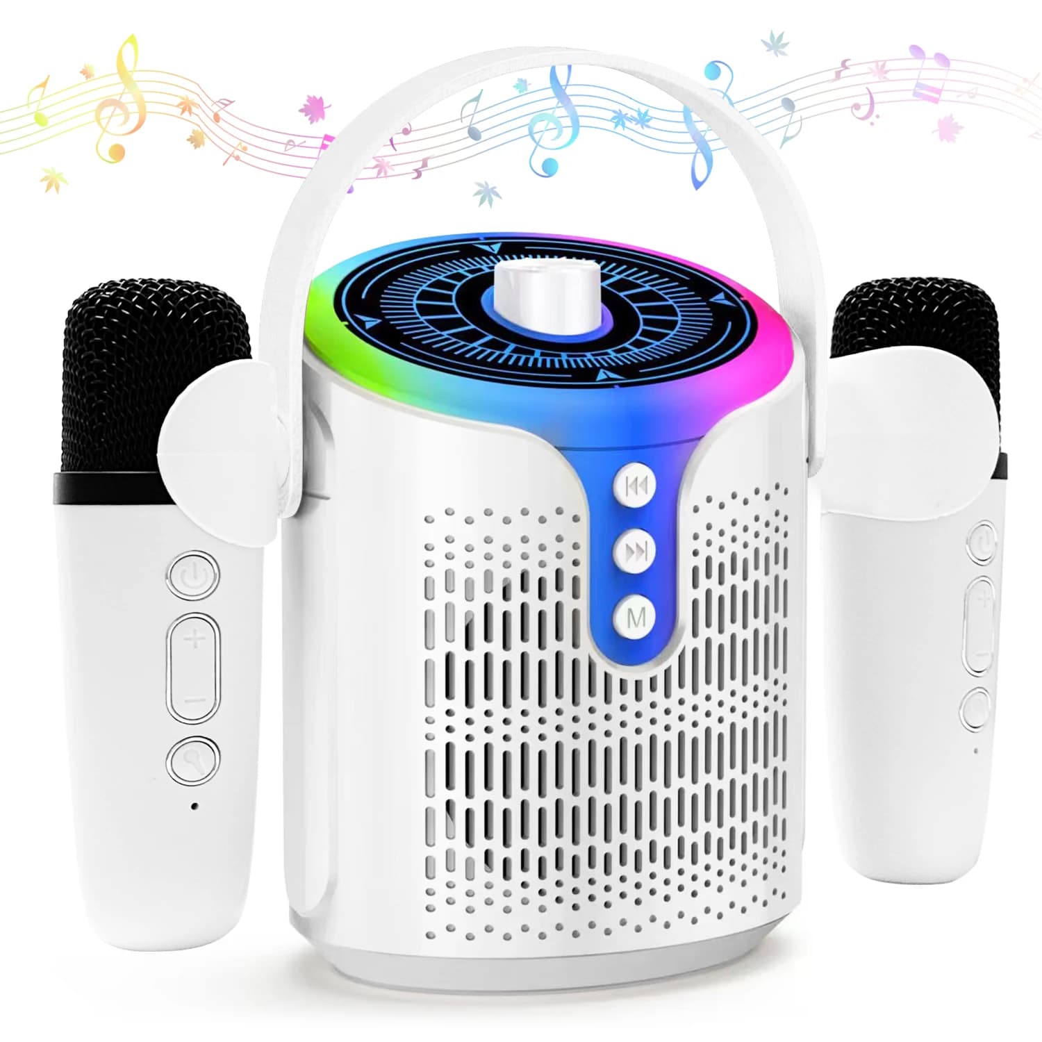 Macchina per karaoke Bluetooth per adulti e bambini, microfono wireless/sistema di altoparlanti PA/TWS, macchina da canto portatile per PartyBirthda