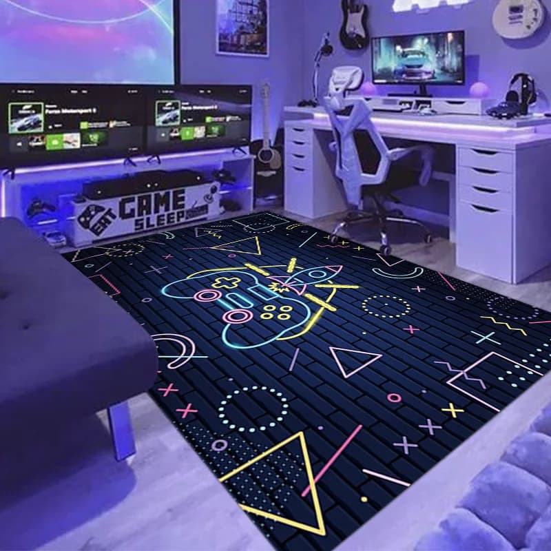 VIKAMA Cyberpunk Household Gaming Machine Race Room Swivel Chair Carpet Non-Slip, Dirt-Proof And Easy To Take Care Of Home Decor