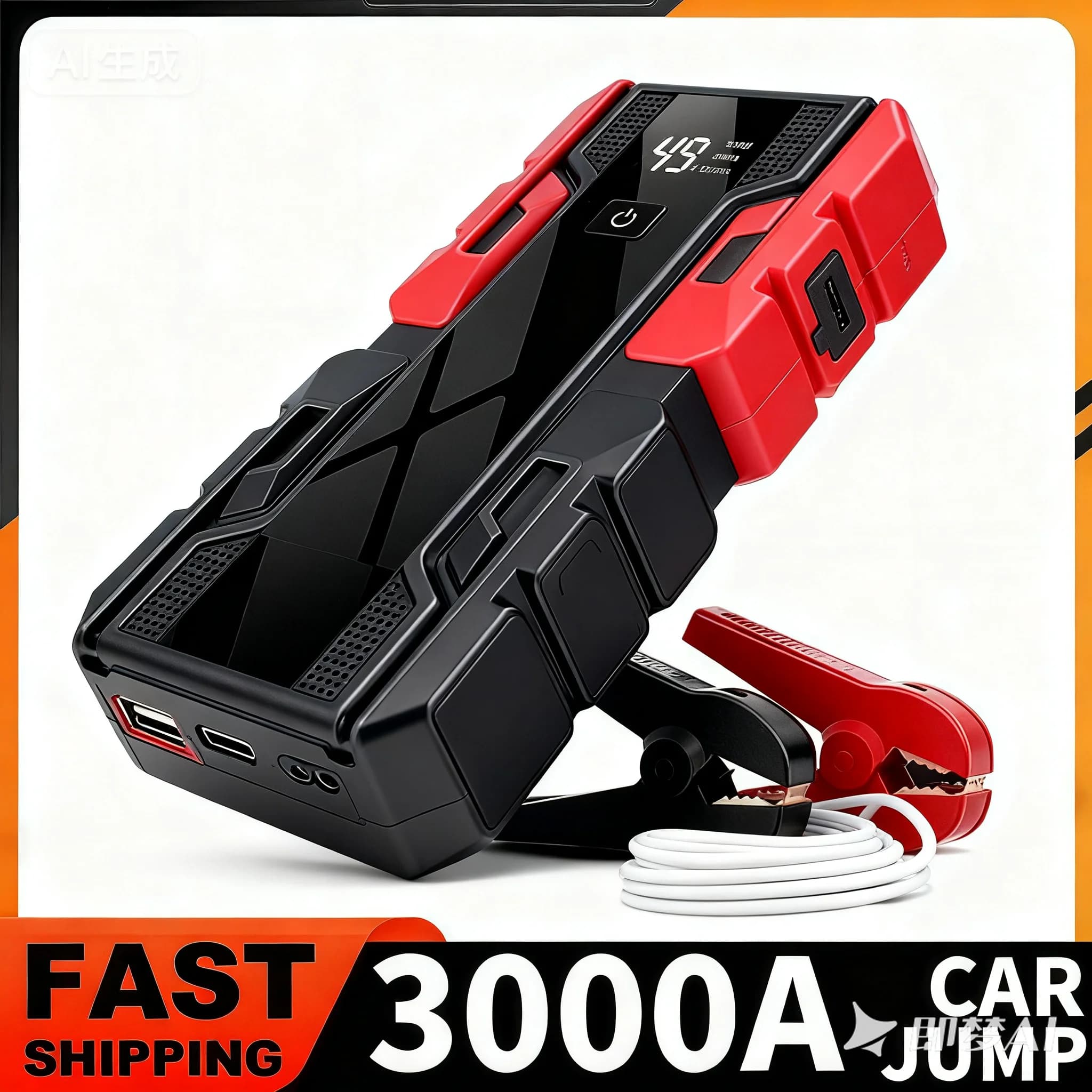 Nuovo avviamento di emergenza per auto ad alta potenza 3000A 99800mAh 12V - Inizio per climi freddi e luce incorporata, per veicoli a gas/diesel