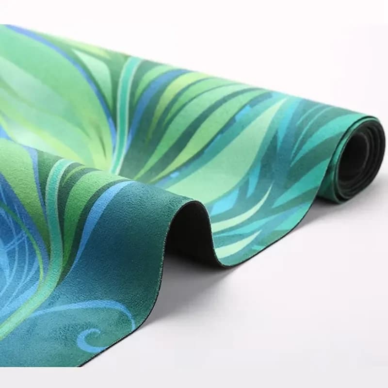 Factory Price Custom logo Design Folding Printed Suede Yoga Mat