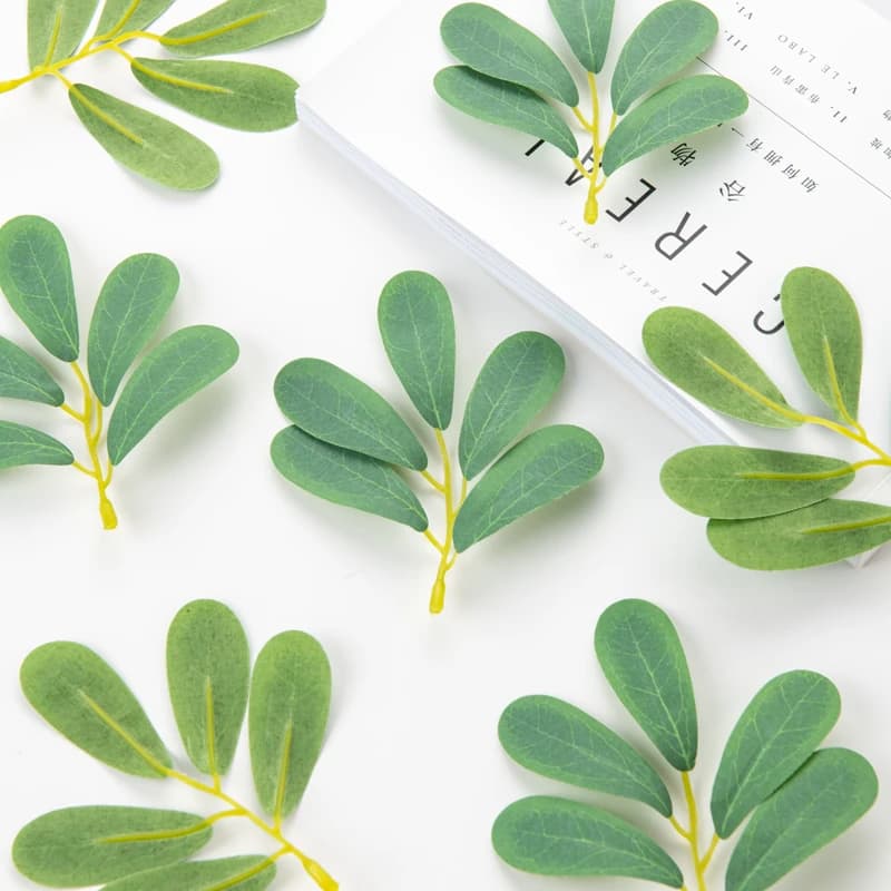 50 pieces silk oleander leaf plants fake candy box DIY bouquet wedding wrist decorations for Valentine's house artificial plastic flowers