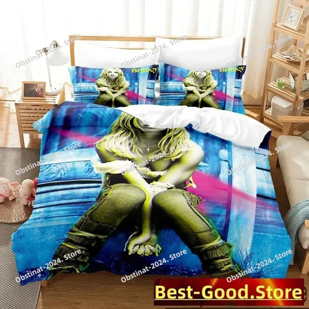 Set biancheria da letto Britney Spears con stampa 3D Stampato singolo trapunta copripiumino copripiumino federa 3 pezzi per bambini taglia adulto