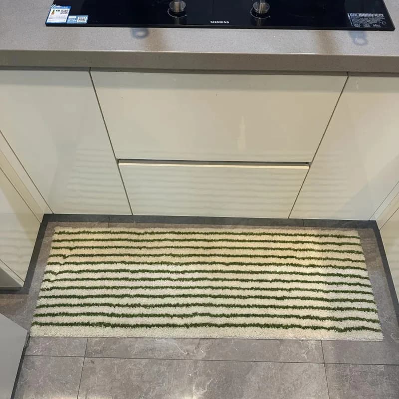 Tappetino da bagno a righe in stile coreano VIKAMA, tappetino antiscivolo per il bagno, tappetino da doccia assorbente per la decorazione della casa e della lavanderia