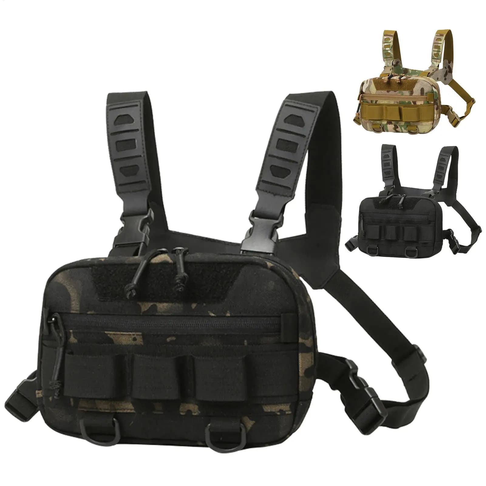 Fishing bag on the chest 20 liters bag in Oxford fabric Front rig bag Tactical bags Fishing gear bag Vest backpack for hunting Camping backpack