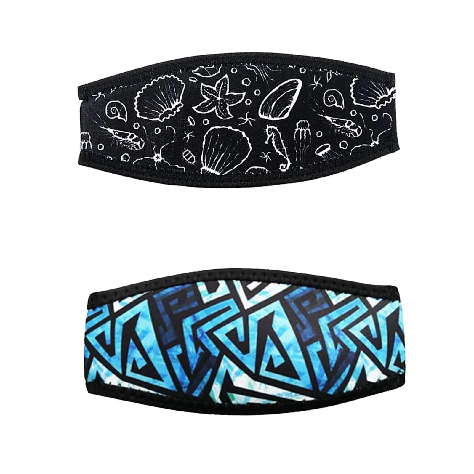 Synthetic Rubber Underwater Mask Cover, Adjustable Swim Mask Band, Easy to Install, Snorkeling and Apnea Equipment
