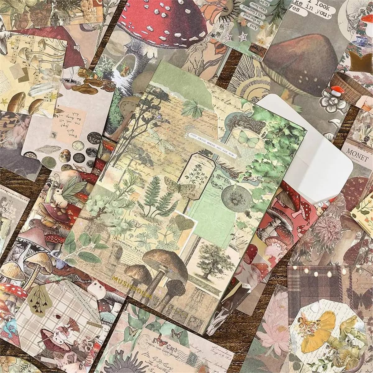 Vintage Aesthetic Scrapbooking Kit for Teens, Women - Tranquil Jungle Theme