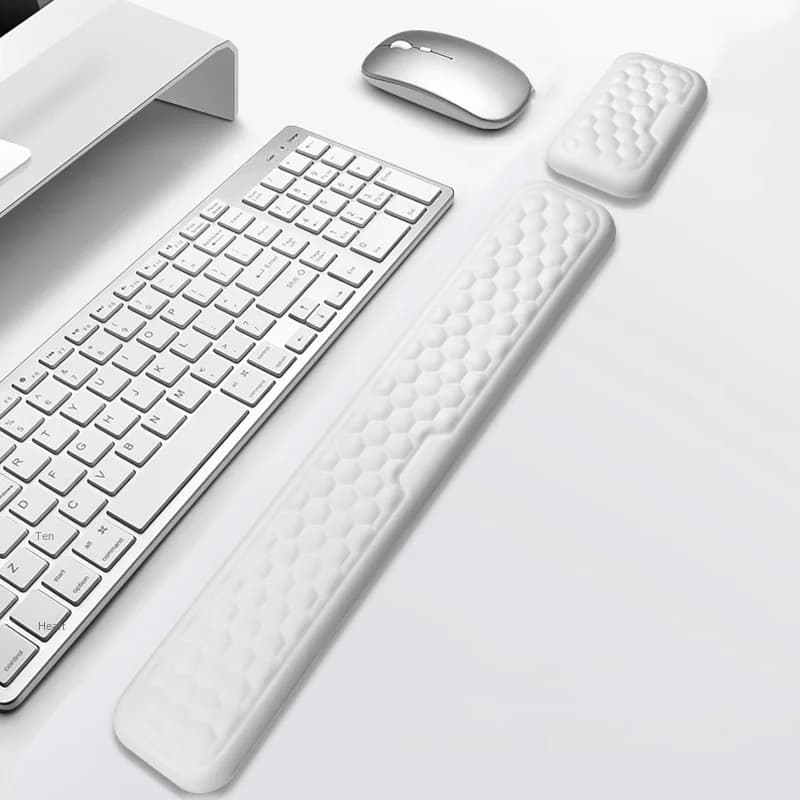 Mouse keyboard wrist guard with ergonomic Memory Cotton Rest massage facility for PC Gaming Laptop Keyboard Mouse