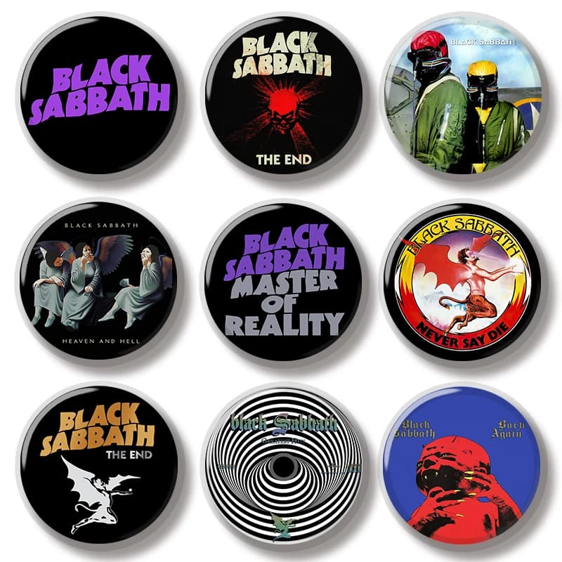 44MM British Band Sabbathes Pin Soft Button Pin Jewelry Creative Badge Cartoon Brooch Lapel Pin Bag Backpack Hat Decoration