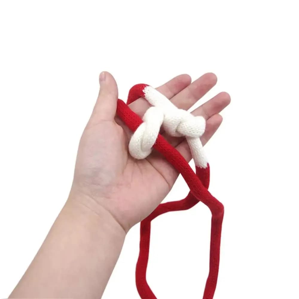 Carrick Bend Acrobatic Knot Magic Close Up Stage Illusion Magic Jumping Knot Red White Cloth Magic Rope Magicians