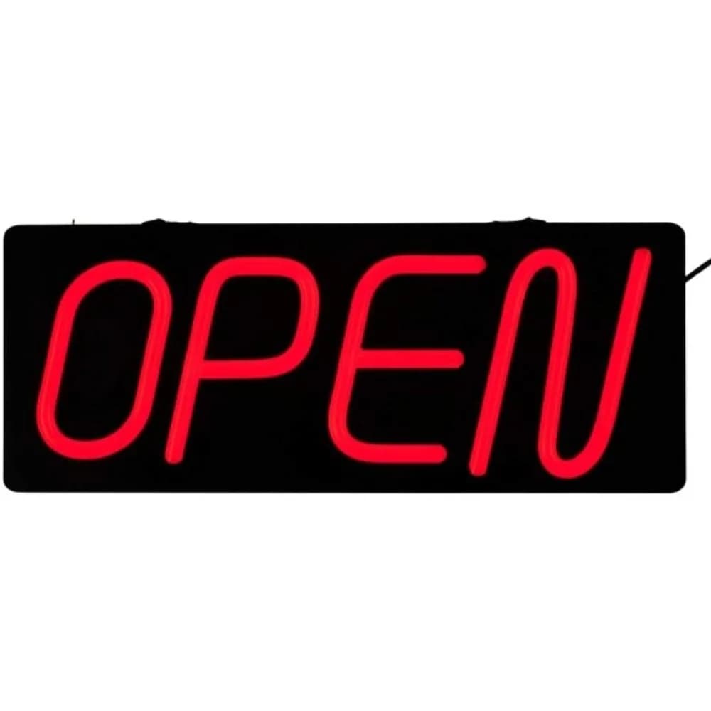 Insegna LED 'Open' con Spedizione USA, Luci al Neon Orizzontali per Decorazione di Vetrine e Porte Commerciali