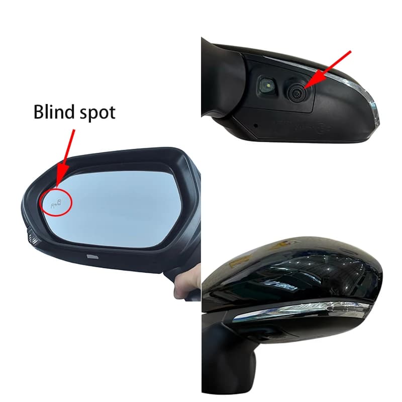 14/18 Lin For Toyota Camry 2018-2023 Car Side Doors Function Blind Spot Memory Camera Rearview Mirror Assembly