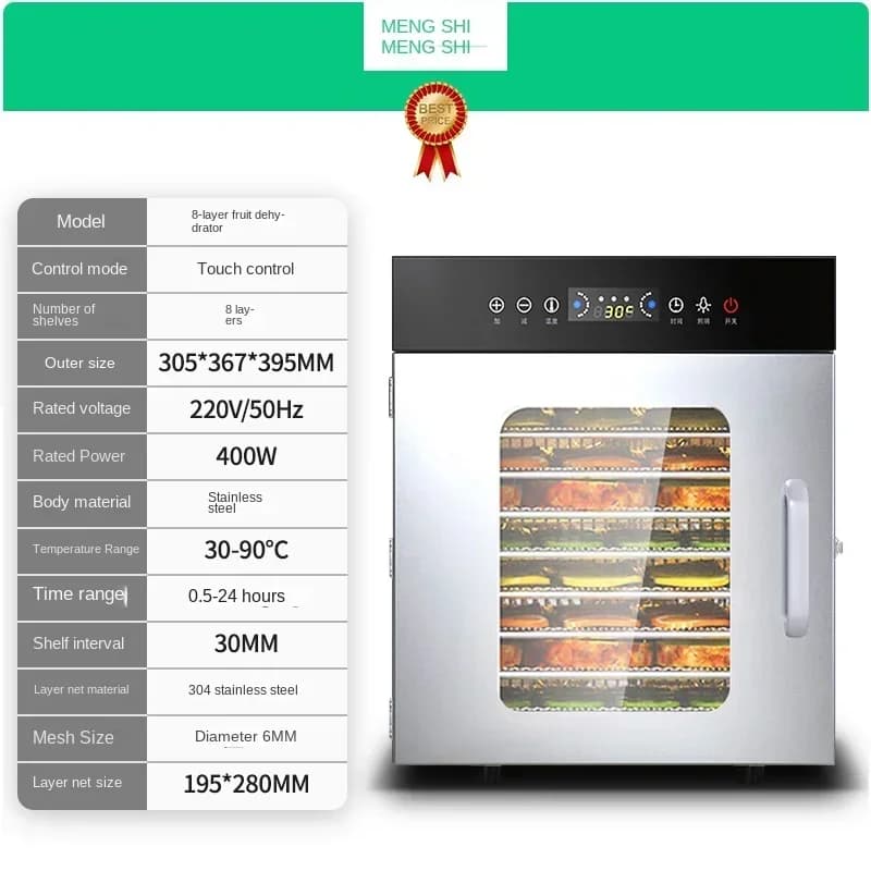 Essiccatore per frutta e alimenti, Disidratatore alimentare commerciale, Essiccatore ad aria per snack per animali domestici, prodotti medicinali, carne essiccata, verdure, arrosto essiccato - Vendite calde