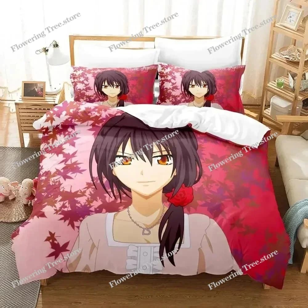Set di Biancheria da Letto Anime Kaichou wa Maid-sama Usui Takumi Misaki per Ragazzi e Ragazze, Copripiumino e Federe per Letto Singolo e Matrimoniale, per Adulti