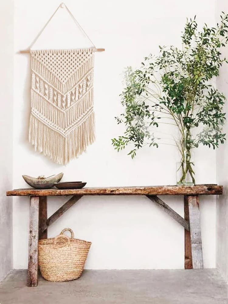 Nordic Style Handwoven Wall Hanging Decorative Tapestry Hotel Sofa Background Meter Box Covering Wall Art Canvas