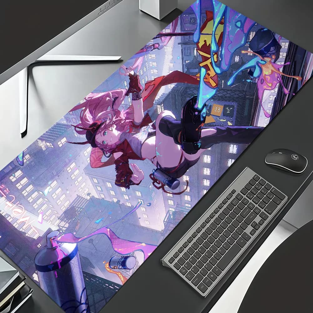 Tappetino per mouse Game H-Honkai Star Rail Rappa, antiscivolo, ispessito, grande, con bordi cuciti, per gaming, ufficio e studenti