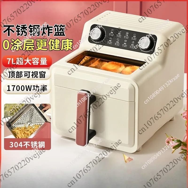 KZ-J7179 Friggitrice ad aria visiva rivestita in acciaio inossidabile 0 Friggitrice elettrica per pesci alla griglia Forno elettrico