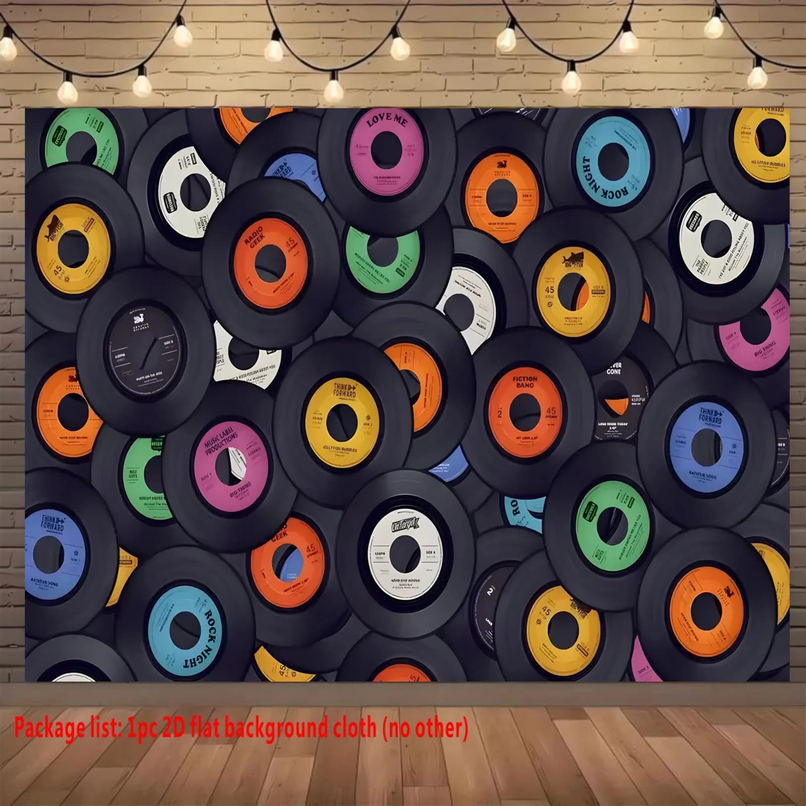 Vinyl Records Tapestry Music Lover Retro 45 RPM Album Collection Rock Pop Jazz Soul Studio Bar Cafe Wall Decor Nostalgia Art
