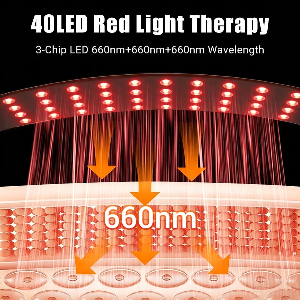 40LED 660nm Red Light Wrist Massager Rechargeable Heated Wrist Wrap with Vibration Wristband for Carpal Tunnel Arthritis Tendoni