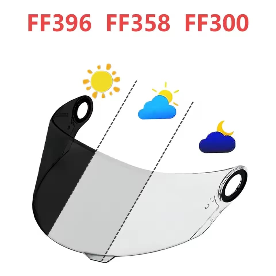 Visiera Moto Fotocromatica FF396 FF358 FF300 FF358 per Caschi FW3 Gt Gtn Gtx Gt5 Gt2 Jokker R1 Reggae Super