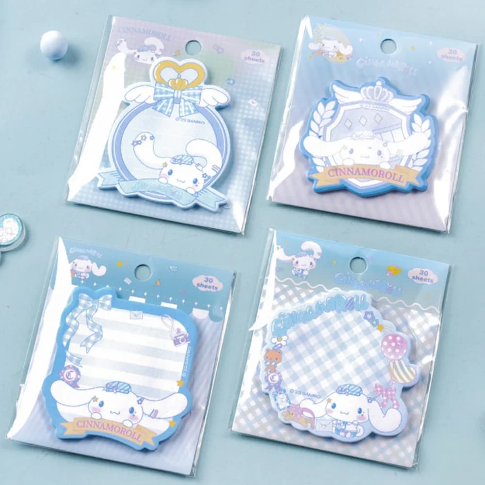 Blocco Note Adesivo Originale Sanrio Cinnamoroll Kuromi Melody, Blocco Memo Multifunzione con Cartoni Animati Carini, Forniture di Cancelleria per Studenti, Regalo per Ragazze
