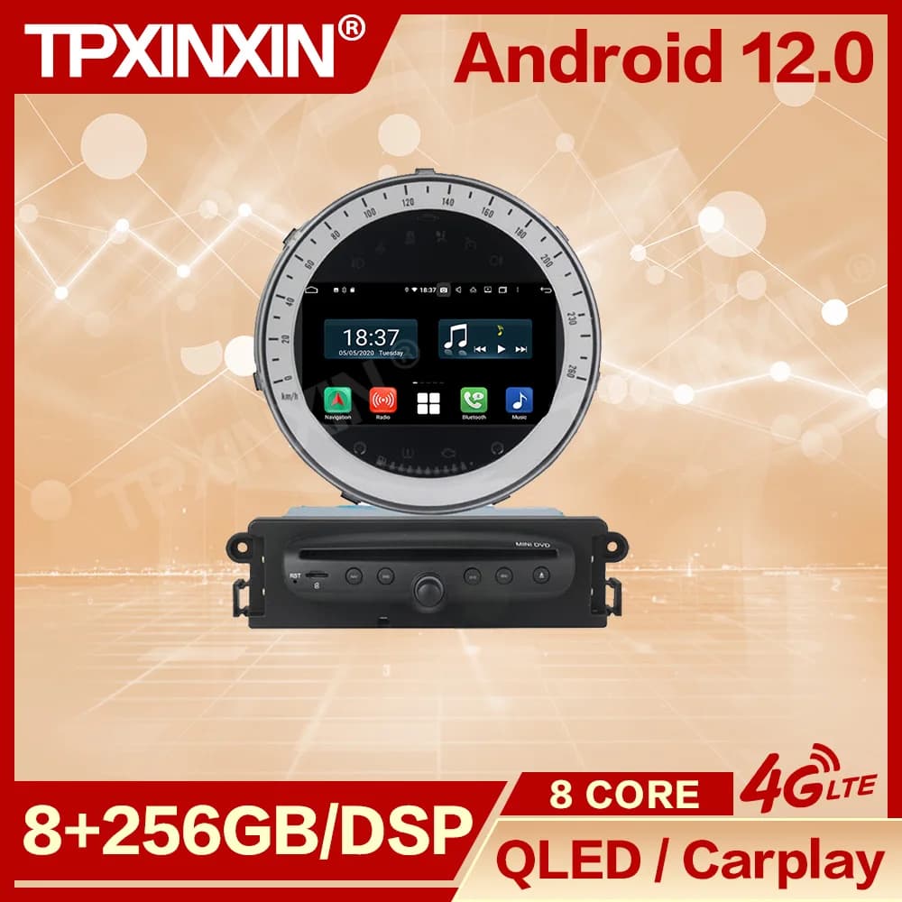 Android 12 Multimediale Automotive Per BMW MINI COOPER 2006 2007 2008 2009 2010 2011 2012 2013 Radio Coche Con Bluetooth Carplay
