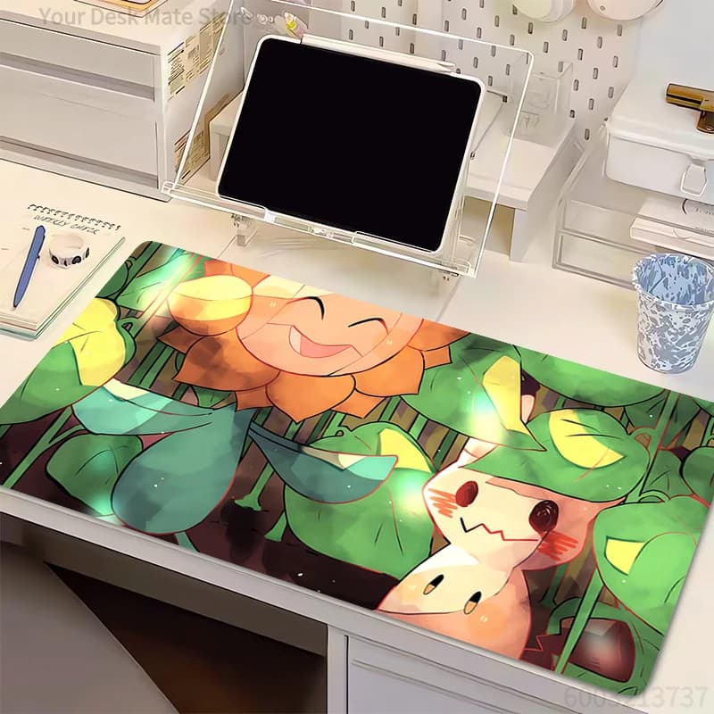 Tappetino per mouse Anime Gaming Accessories Mousepad Gamer xxl Completo P-Pokemon Mimikyu Tappetino per tastiera del computer Tappetino per scrivania Varmilo