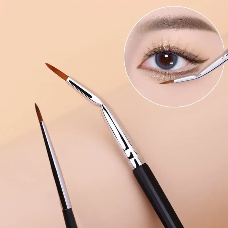 Karsyngirl 1/2 Piece Makeup Brushes With Liner Folded Brush For Eyeliner Corner Tool for Eyebrow detail eyeliner precision cosmetic tools