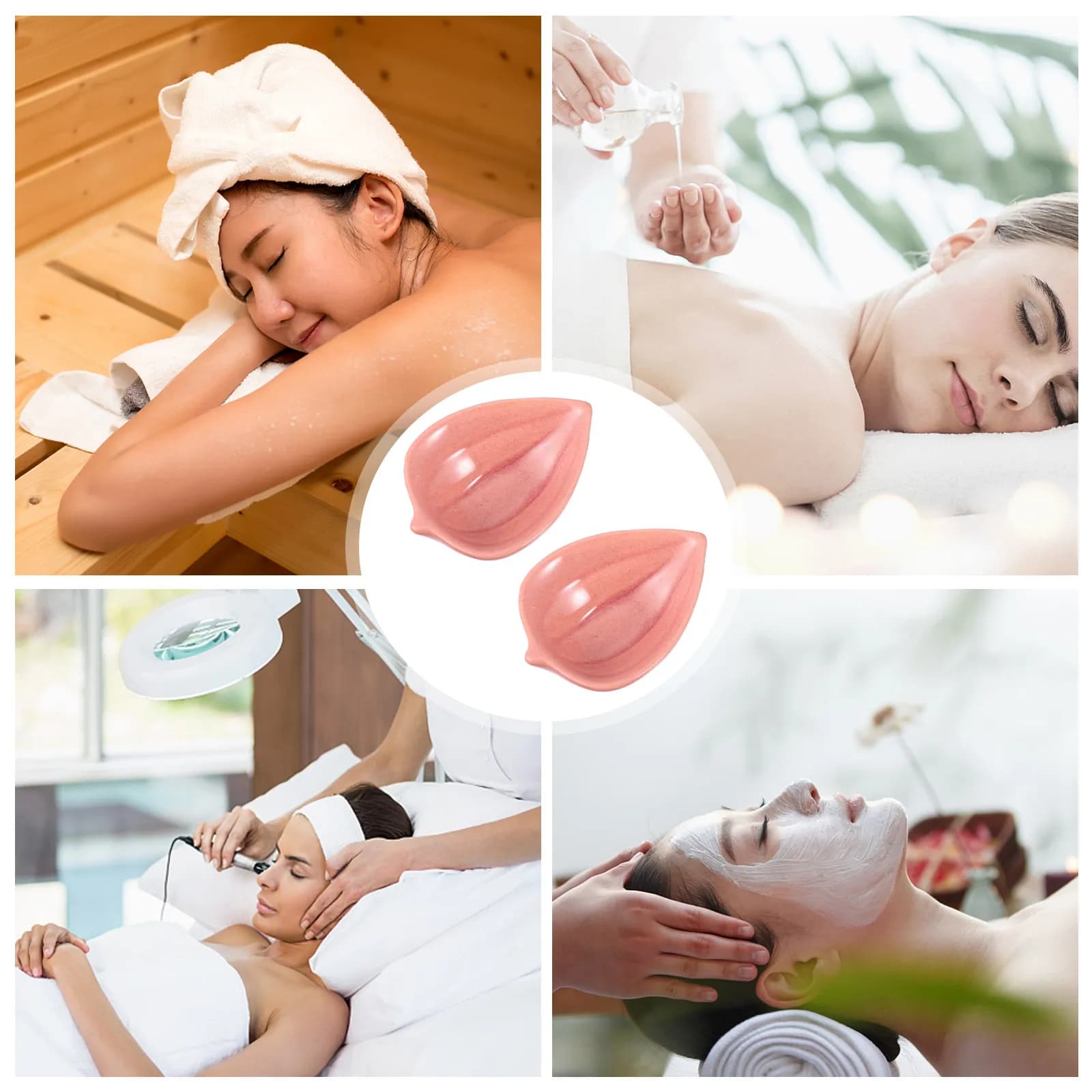 2Pcs Ceramic Essential Oil Plates Chic Design Home Decor Beauty Salon Spa Aromatherapy Storage Ceramics Dish Small Plate