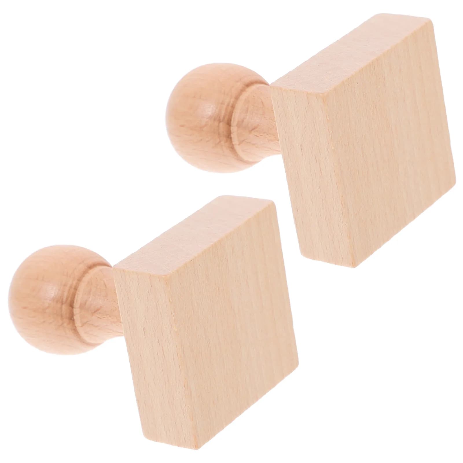 2 Pezzi Timbri in Legno Fatti a Mano, Strumento Creativo in Gomma per Scrapbooking Fai-da-te, per Artigianato, Diari, Biglietti e Goffratura