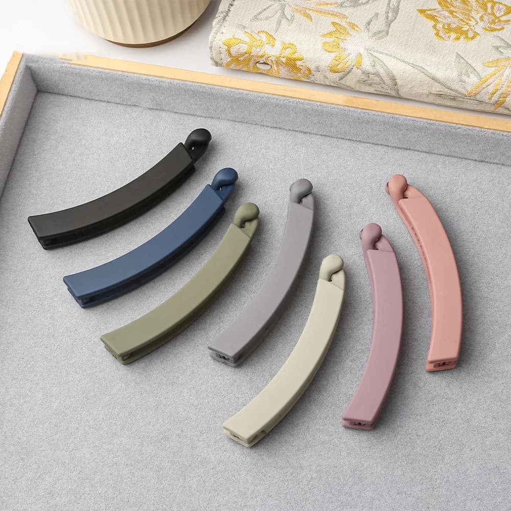 Clip a banana opaca per coda di cavallo Fermagli per capelli solidi 10 cm Artigli per capelli semplici Updo per la parte posteriore della testa Accessorio per capelli minimalista antiscivolo