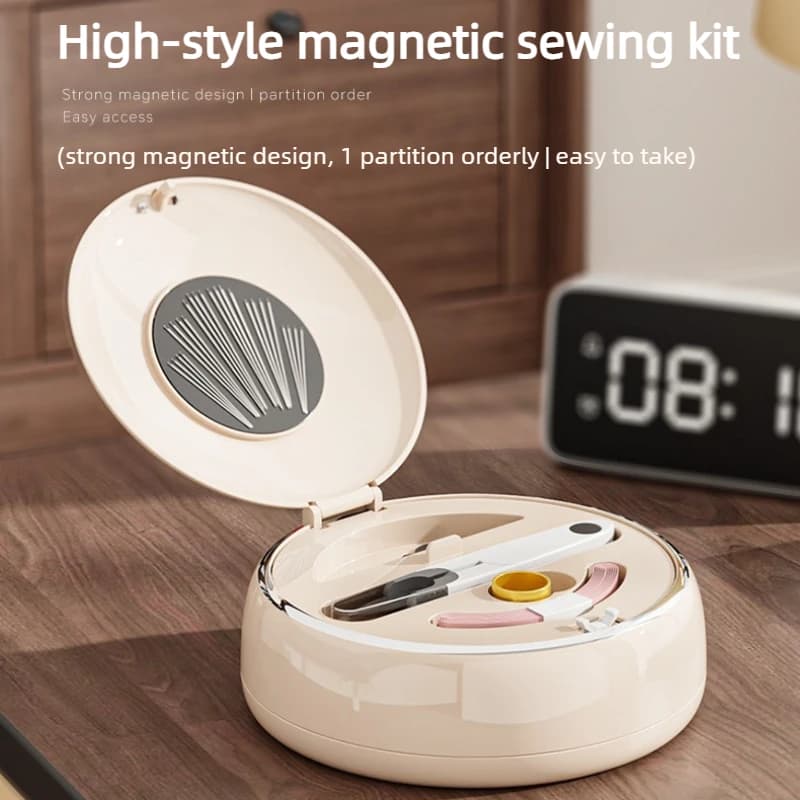 Magnetic Needle and Thread Box Portable Mini Home Sewing Tool Kit Sewing Needle and Thread Kit Set Sewing Quilts Clothes