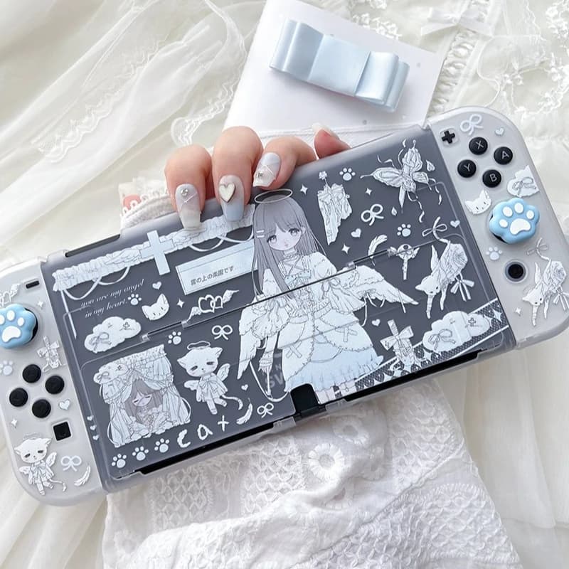 Custodia per interruttori carina per console Nintendo Switch 2 Custodia per controller Joy-con OLED/lite con supporto Custodia per interruttori Kawaii per ragazze