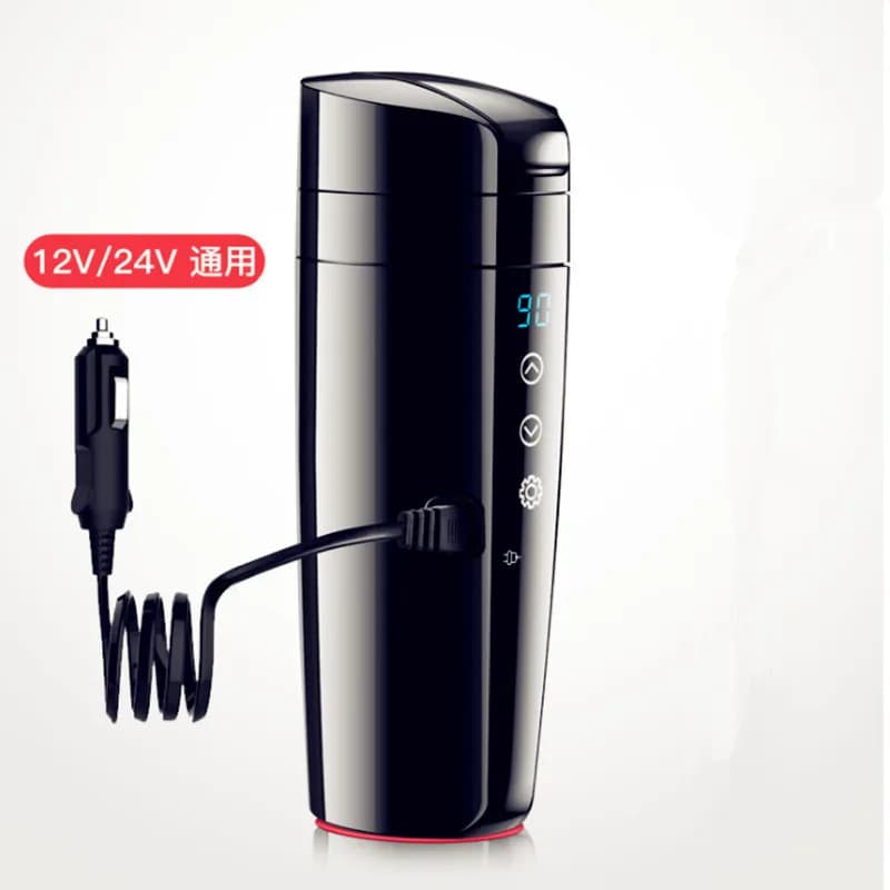 12V 24V Universal Car Heating Kettle Portable Electric Thermal Mug For Vehicle Travel