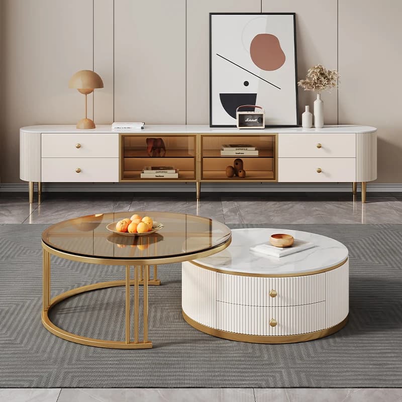 Modern and simple TV cabinet, light and luxury Italian design, hallway, doll house, TV table, universal fireplace, monitor, furniture