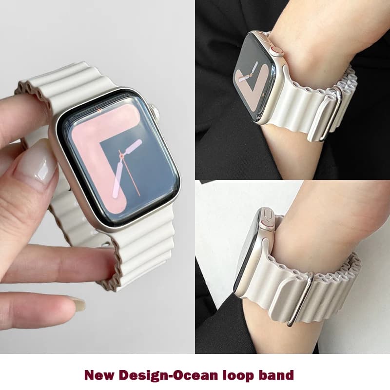 Ocean straps for Apple Watch 44mm 40mm 49mm 41mm 42mm 38mm 46mm black bracelet iWatch 7 6 3 series if 8 Ultra 2 9 10