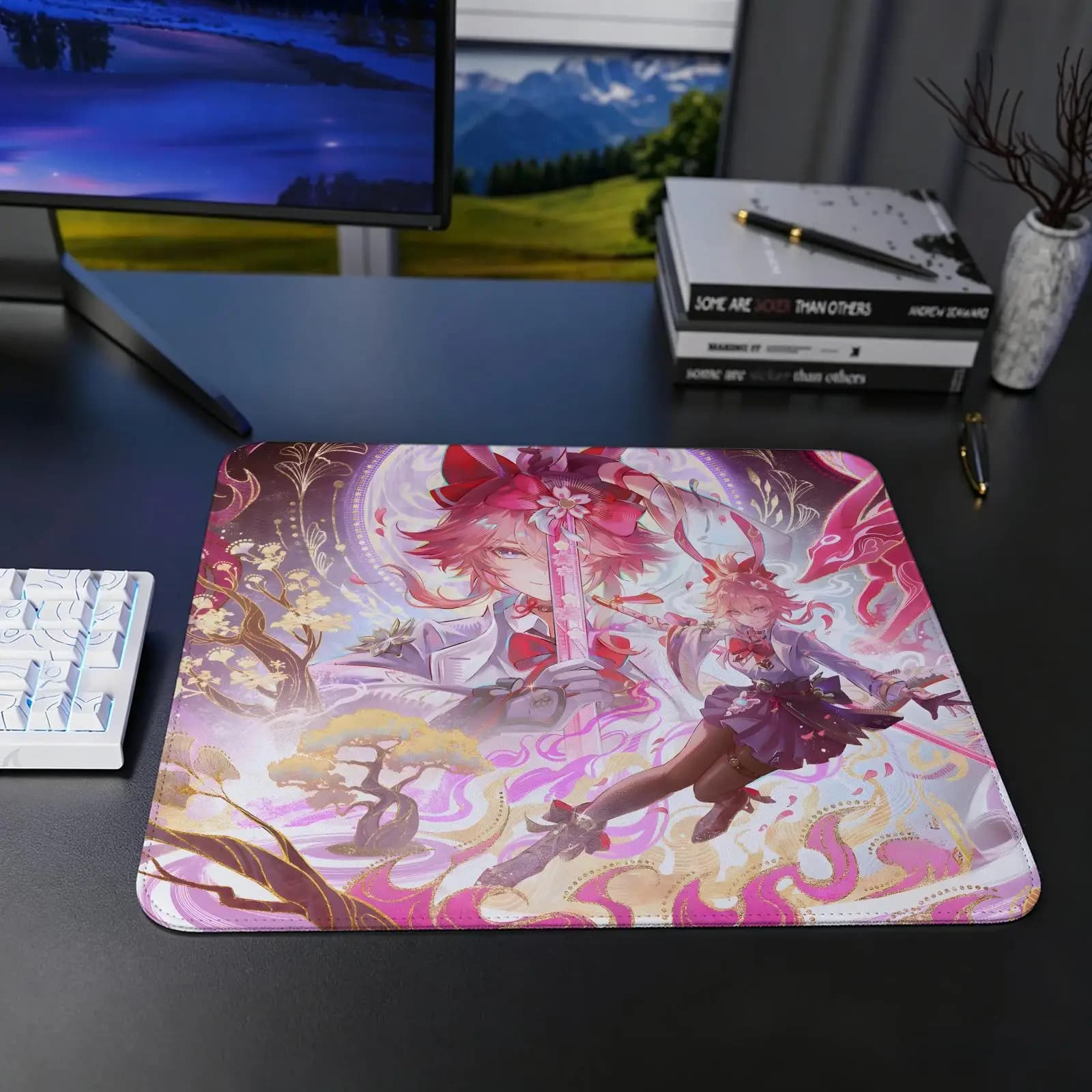 Honkai Star Rail Evanescia Regular gaming mouse pad S/M/L size Office mouse pad Laptop desk mat Stitched edge mouse pad