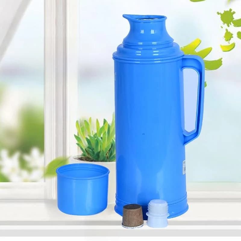Borraccia Termica Vintage da 2L (5 libbre) per Uso Domestico, Bottiglia per Acqua Calda in Plastica con Interno in Vetro