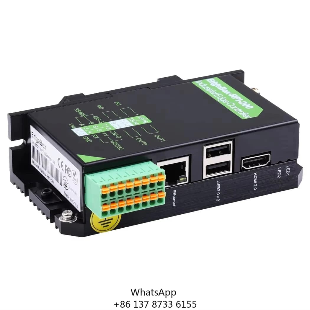 EdgeBox RPi 200 - Dispositivo IoT Edge Alimentato da Raspberry Pi | Gateway IoT | 4GB di RAM, 16GB EMMC, WiFi