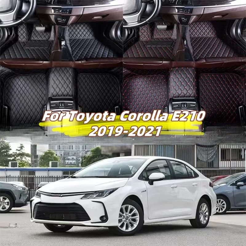 Artificial Leather Anti-slip Car Mats for Toyota Corolla E210 2019-2021 Car Mats Piede Coche Interior Accessories